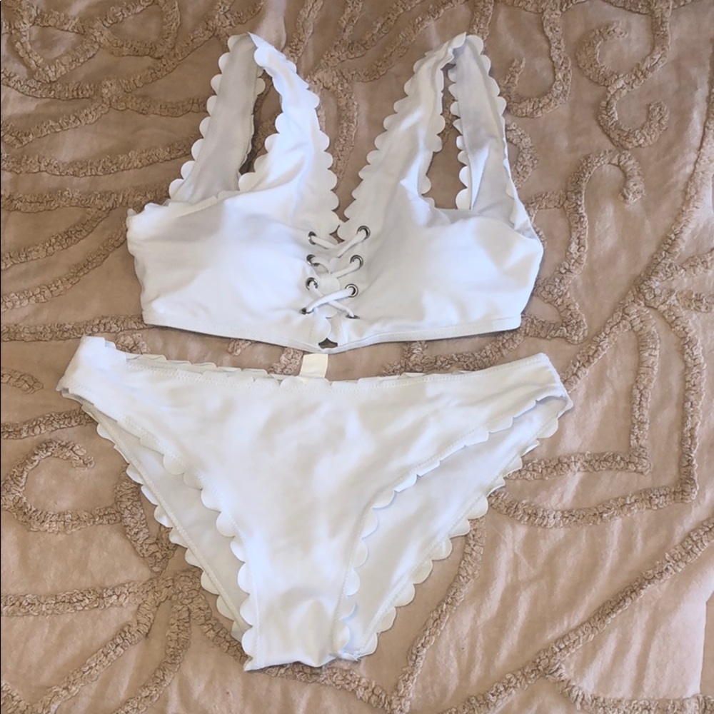white two piece